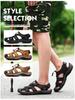 Korean Style Men's Breathable Outdoor Sports Sandals - Trendy Summer Closed-Toe Beach Shoes for Teenagers