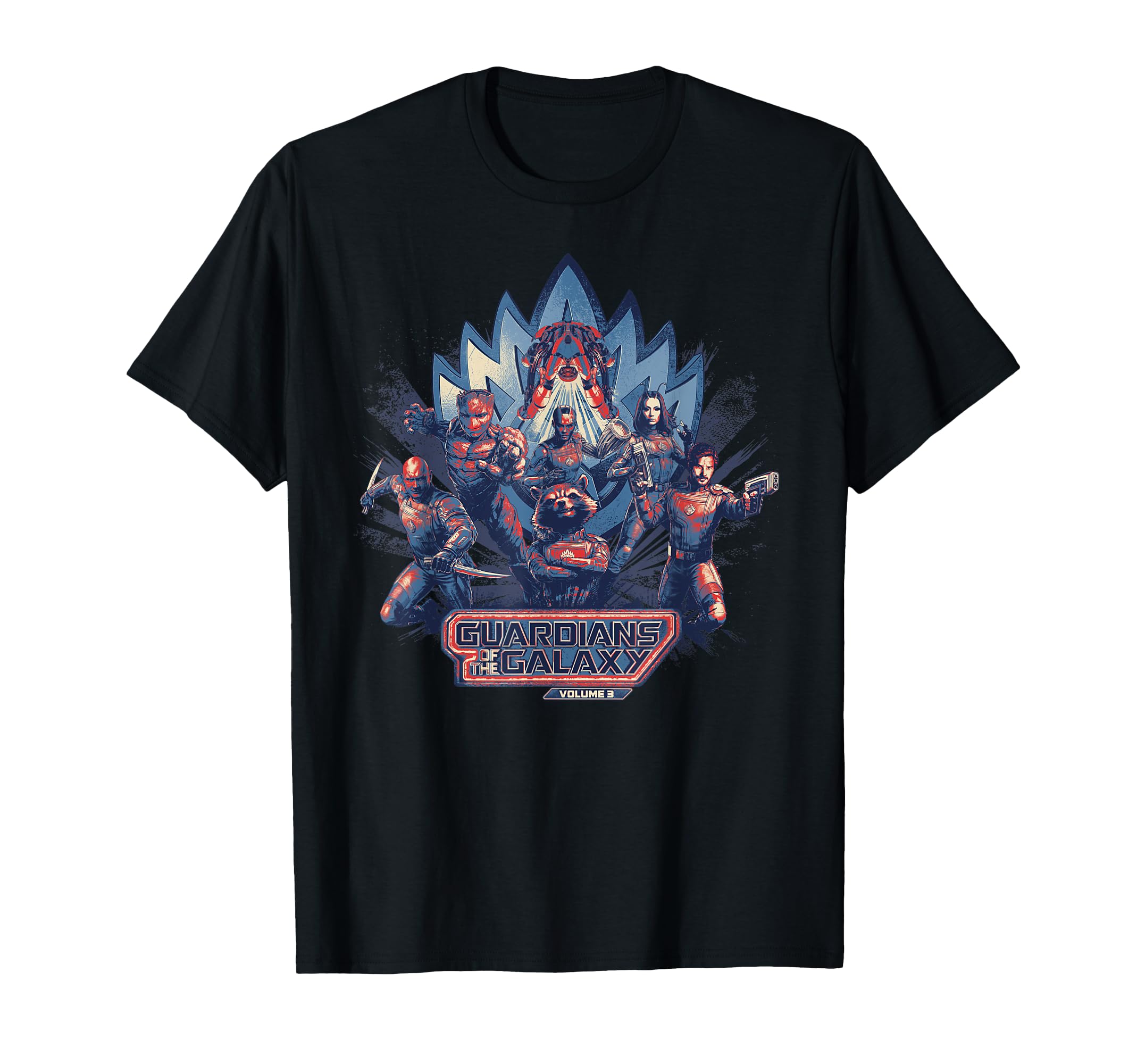 

Marvel Guardians of the Galaxy Volume 3 Team Action Bowie T-Shirt