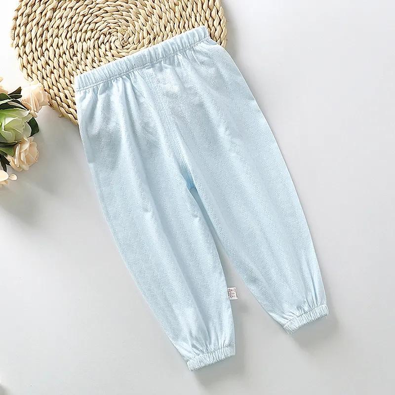 Spring and Summer 1-6 Years Old Children's Anti-mosquito Pants Air-conditioned Pants Pajamas Boys and Girls Bloomers Bamboo Cotton Baby Thin Pants