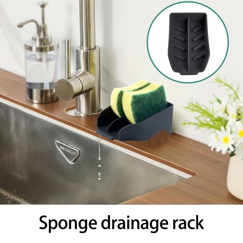 Simple Silicone Soap Dish Holder Efficient Drain Cleaning Tool Storage Rack Scrubber Organizers Bathroom Accessories