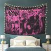 VIKAMA Nana Tapiz Punk Rock Negro y Rosa Collage de Anime Colgante de Pared Para Dormitorio Rincón Otaku y Espacio de Estudio Acogedor Arte Audaz