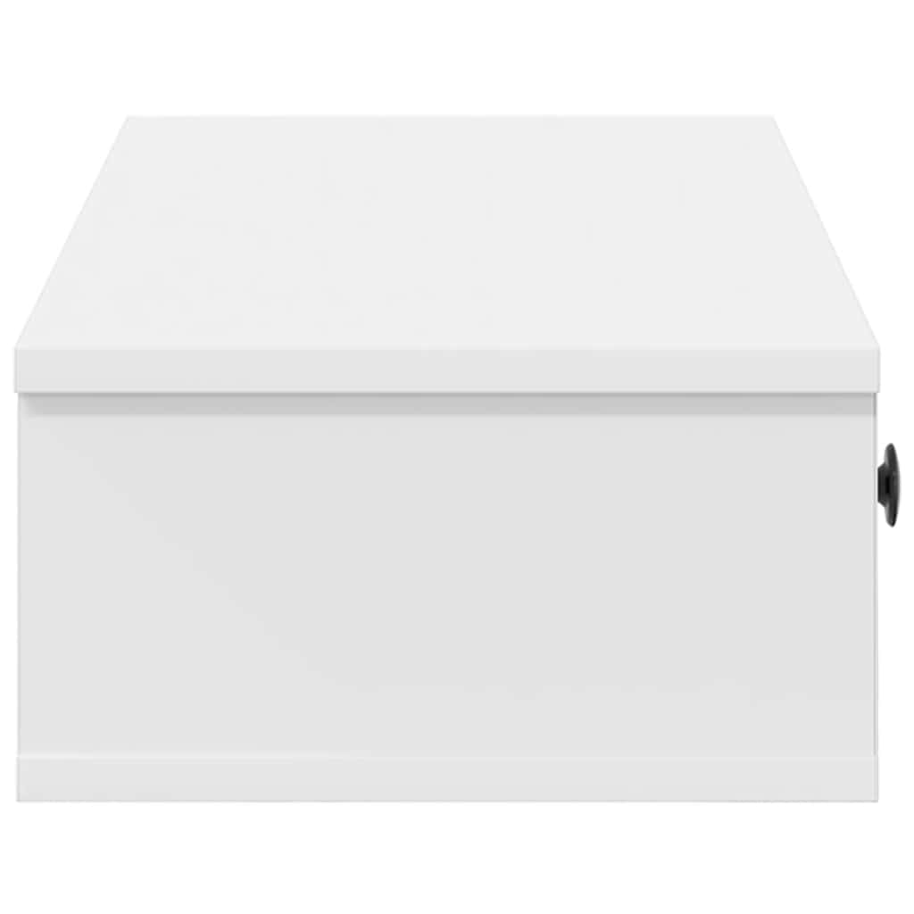 Minimalistischer Nachttisch mit Schubladen, wandmontiertes Schubladen-Aufbewahrungsregal, schwebendes Aufbewahrungs- und Dekorregal, 60x25x15 cm