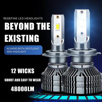 130W H7 H4 LED HB3 HB4 9005 9006 H1 H3 H11 HIR2 9012 LED-Lampen Auto Scheinwerfer Canbus Turbolüfter Auto Nebelscheinwerfer 6000K