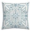 Federa cuscino geometrica lino blu lago bianco fodera cuscino divano decorazione casa può essere personalizzata per te 40x40 45x45 50x50 60x60