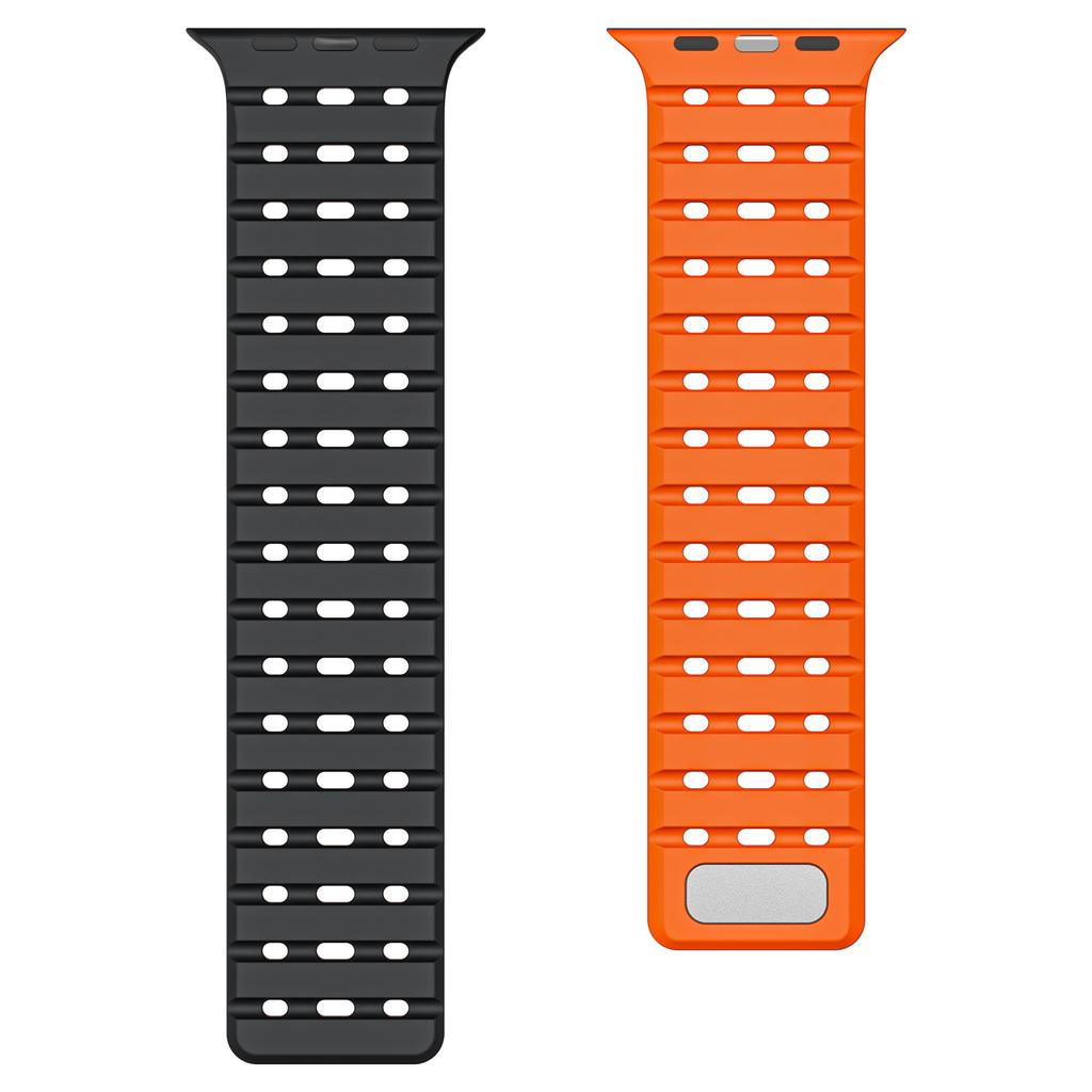 Magnetic Strap For Apple Watch Ultra 2 49mm 44mm 45mm 38mm 42mm 41mm Belt Silicone Bracelet iWatch Series 8 7 6 5 9 Se 40mm Band