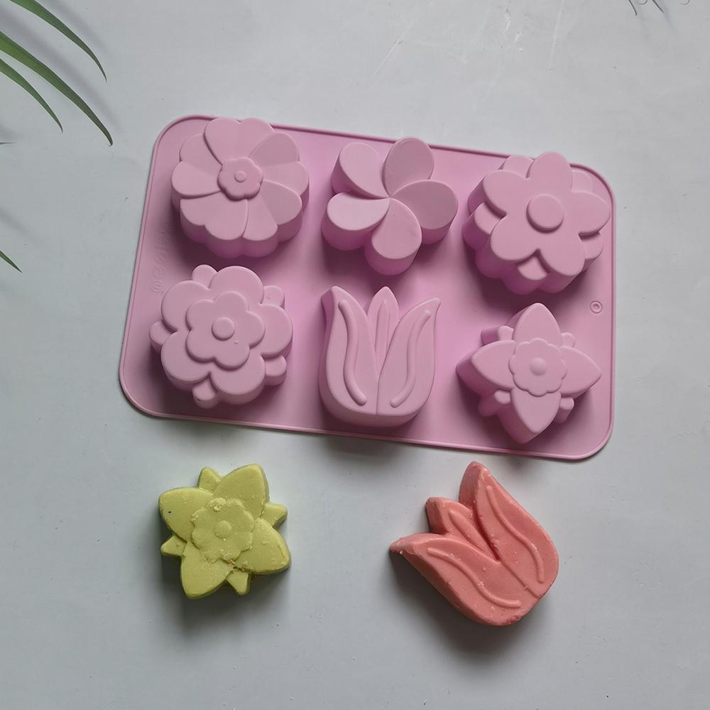 Kinds Flower Silicone Molds Different Flower-shaped Baking Molds Suitable for Soap and Candle Making Cake Chocolate Mould