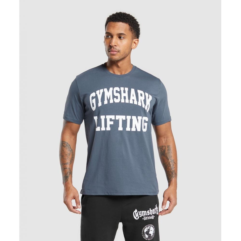 

Футболка GYMSHARK Lifting Club Титановый синий A5A5Q UCMQ XS