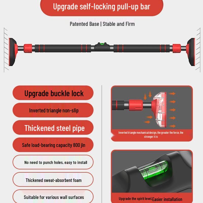 Adjustable No-Drill Doorway Pull-up Bar 96-130cm