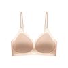 Thin shoulder straps, ultra-thin, seamless, cool feeling, ice silk women's steel-free movement, gather and close the brebeautiful 