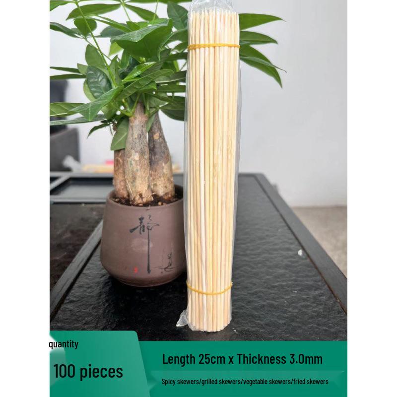 Bamboo Skewers for Grilling Oden and Bobo Chicken with Disposable Handles