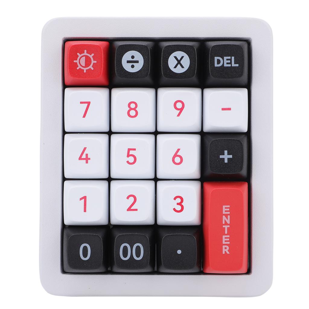 Wired Mechanical Number Pad Hot Swappable Numeric Keypad with 12 RGB LED Backlight 19 Programmable Keys for Laptop