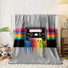 Retro Rainbow Cassette Design Print Blanket Soft and Cozy Perfect for the Living Room Bed Sofa or a Nap,gift