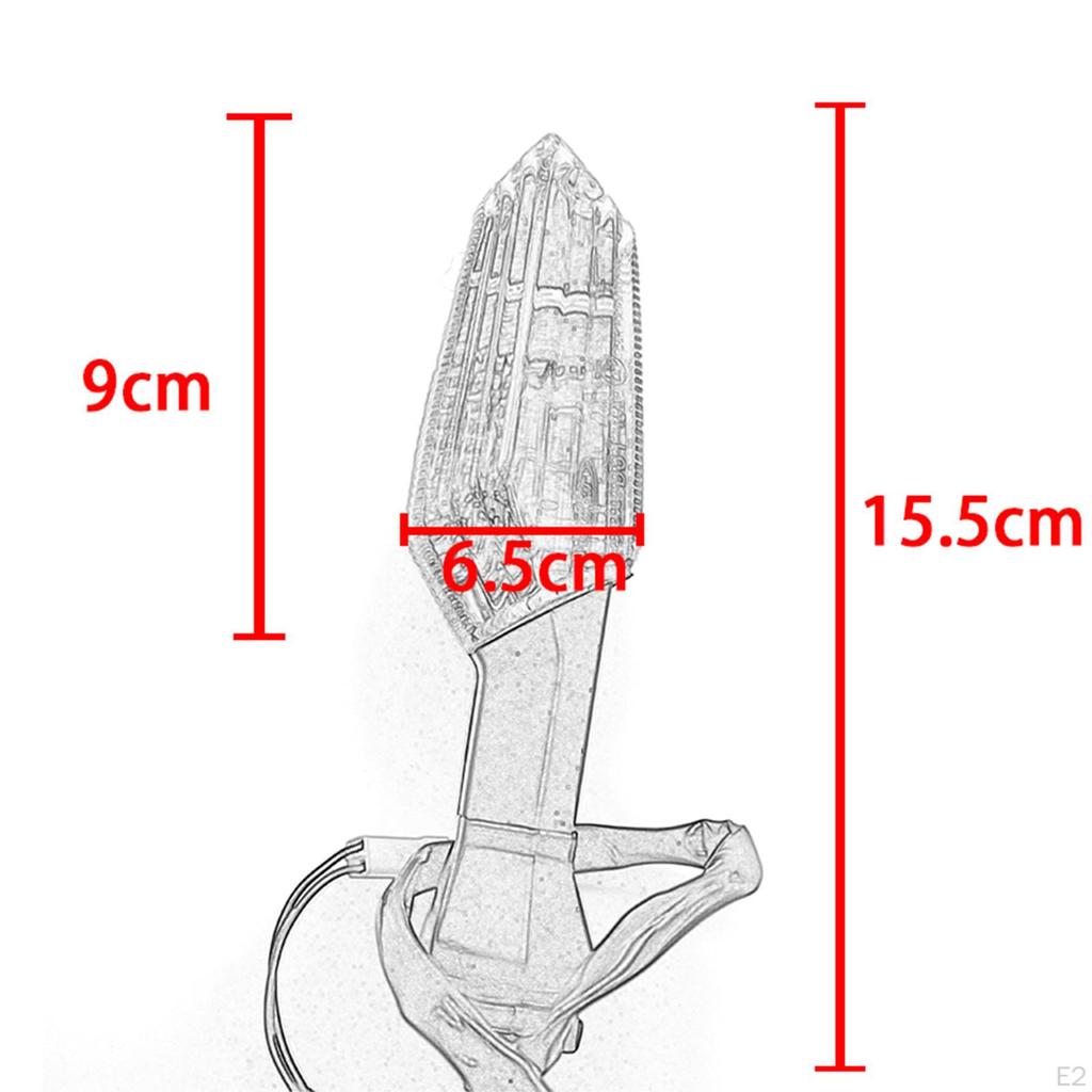 2x Motorcycle Turn Signal Lights, Indicator Light, Sturdy LED for