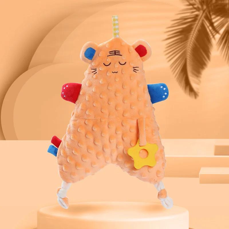 Baby Sleep Plush Hand Doll Comfort Toy New Cartoon Cute Animal Comfort Towel Baby Accessible Bite Resistant Soft Comfort Doll