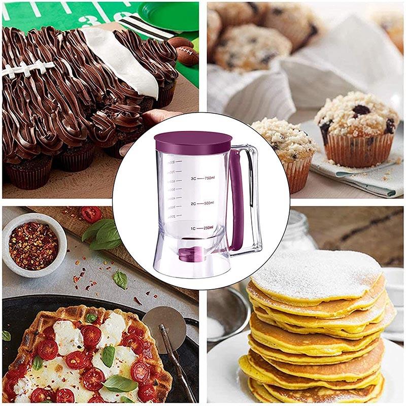 Cupcake Pancake Cookies Cream Dispenser Cake Dough Mixer Baking Batter Dispenser Cooking Tools Funnel Measuring Cup Accessories