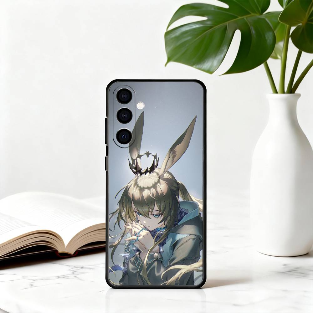 

Game A-Ark-nights A-Amiya-es Phone Case Black Silicone Soft For Samsung Galaxy A73,A72,A71,A70,A53,A52,A51 Samsung a50 30s 50s