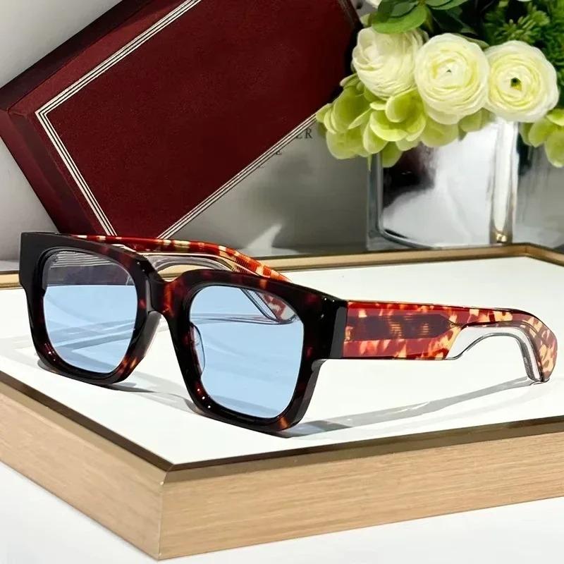 JMM INS Enzo Occhiali da sole quadrati in acetato per uomo e donna marca designer fatti a mano in Giappone Occhiali classici Vintage con astuccio