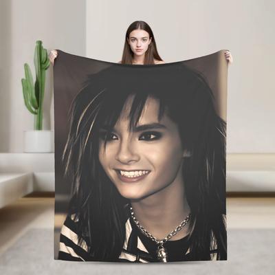 Tom Kaulitz Bill Kaulitz Flannel Blankets Super Warm Throw Blanket for Outdoor Travel Office Print Bedspread Sofa Bed Cover