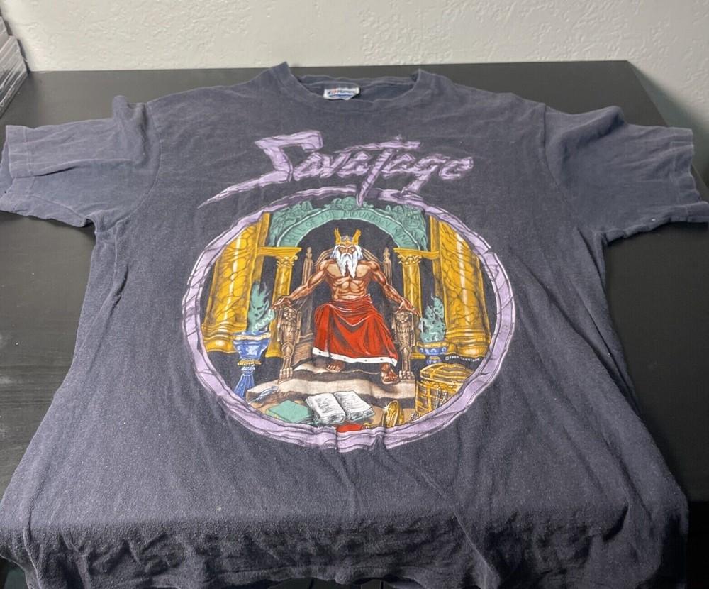 

Vintage 80s Savatage Black Cotton All size S-345XL Gift For Fans T-Shirt HRL174 Unisex T-Shirt S