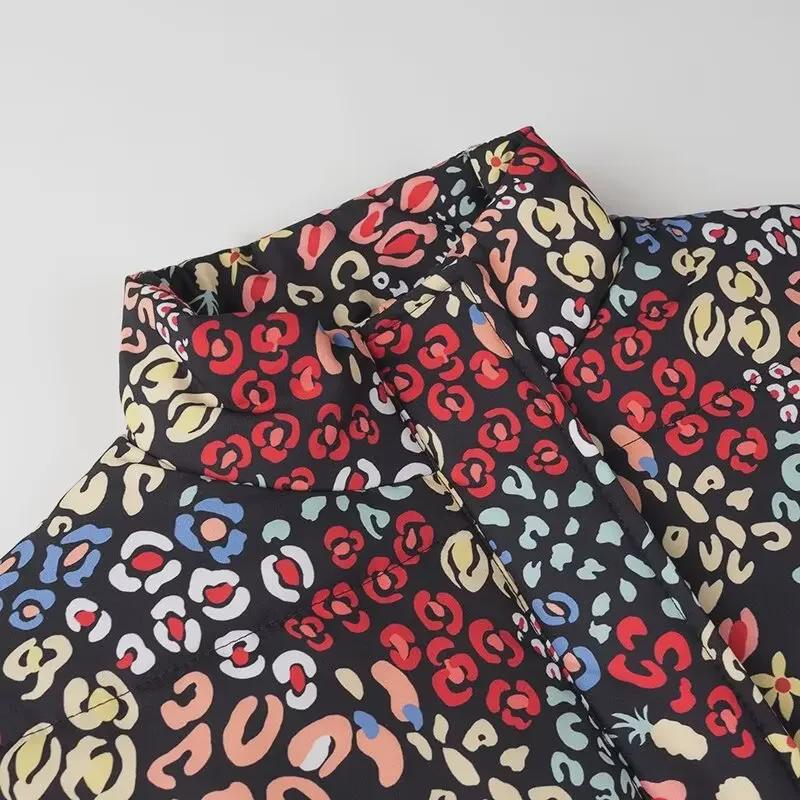 2024 Autumn/Winter European & American Women's Casual Printed Cotton Jacket