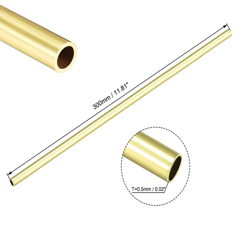 

1pcs DIY Brass Tube Round Diameter Length 200mm 300mm Seamless Round Tube Brass Pipe Model Making Rod Cutting Tool 3x2x200mm