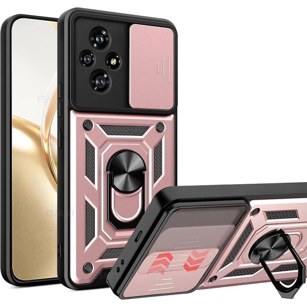Armor Case for Honor 200 Lite Cover for Honor 200 Pro with Lens Protection with Ring Magnetic Holder Business Full Protection Cover