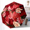 1 Stück Rose, Floralmuster Regenschirm - 8-Speichen Automatisches Öffnen/Schließen, Modischer Kompakter Regenschirm für Outdoor-Abenteuer yy250813127