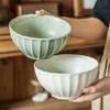Japanese Vertical Ceramic Bowl Salad Bowl Household Large Bowl Vegetable Bowl Soup Noodle Bowl Restaurant Tableware Round Bowl