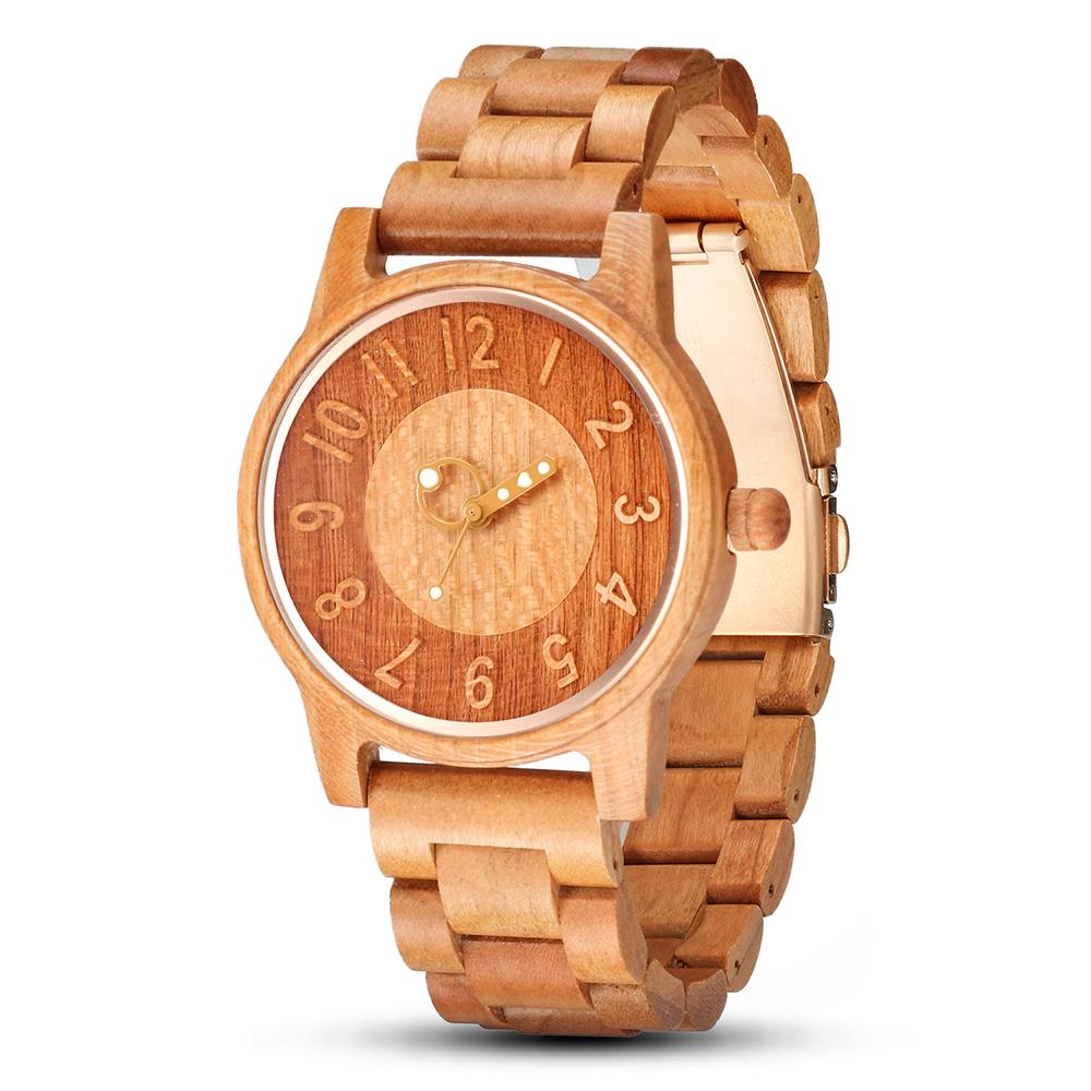Fashion Men's Wooden Watch Multi-functional Quartz Movement Elegant Blend of Nature and Technology for Women Watch