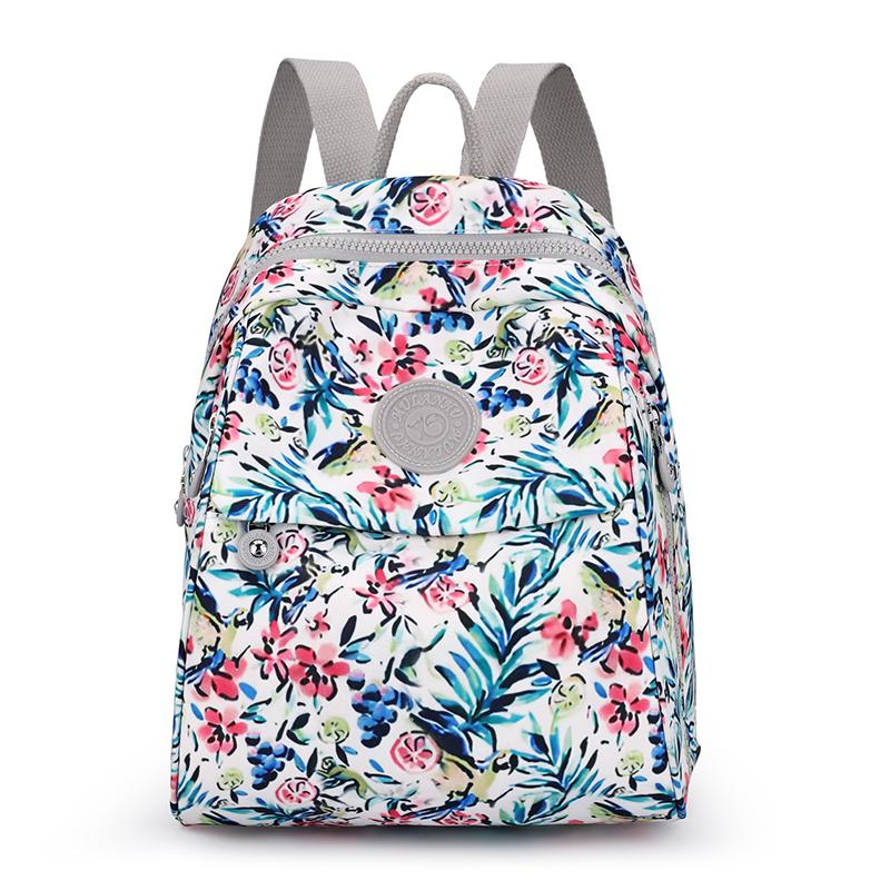Printed Backpack Large Capacity Nylon Travel Bag Women's Backpack