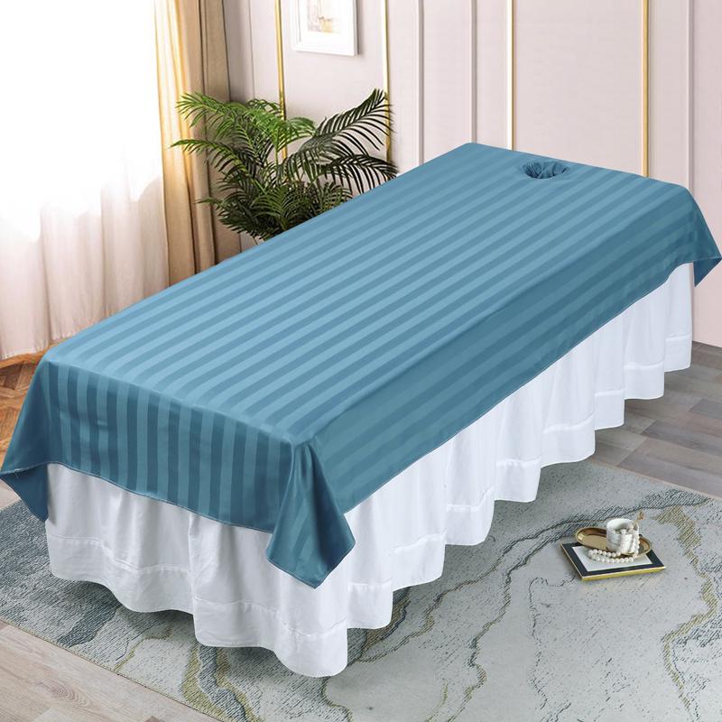 White Luxury Massage Bed Sheet with Hole for Beauty Salon or Spa