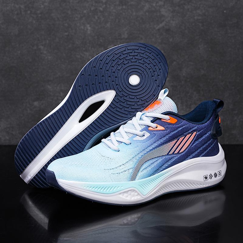 Lace-up Mesh Men's Sports Shoes Spring and Summer Fashion Low-top Round-toe Running Shoes Daily Soft Sole Casual Shoes