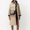 Burberry Check Canvas & Leather Crossbody Saddle Bag For Women Daily Use