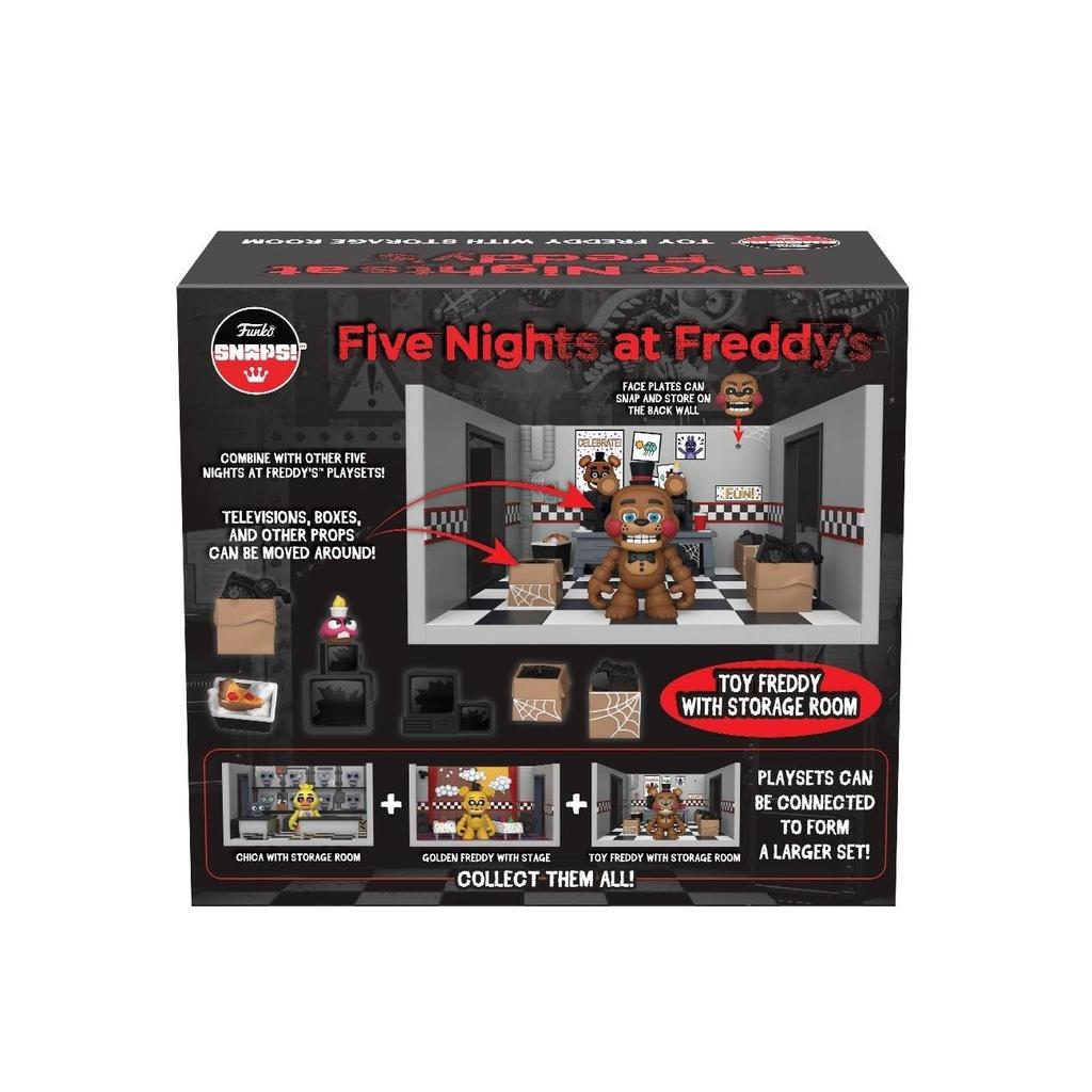 Action Figure Funko Multicolor 3.5 Inch Freddy with Storage Room Playset