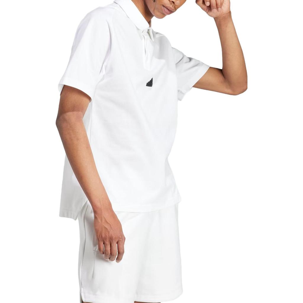 adidas Z.N.E. Serie Logo Patch Korte Mouw Polo Shirt Heren Tops Wit IJ6136