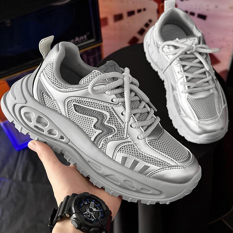 

Paris dad shoes мужские кроссовки nine generation 2025 новые повседневные кроссовки с толстой подошвой весна-осень модный бренд 44 серый