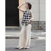 Demana Women's Retro Plaid Sleeveless Cotton Shirt