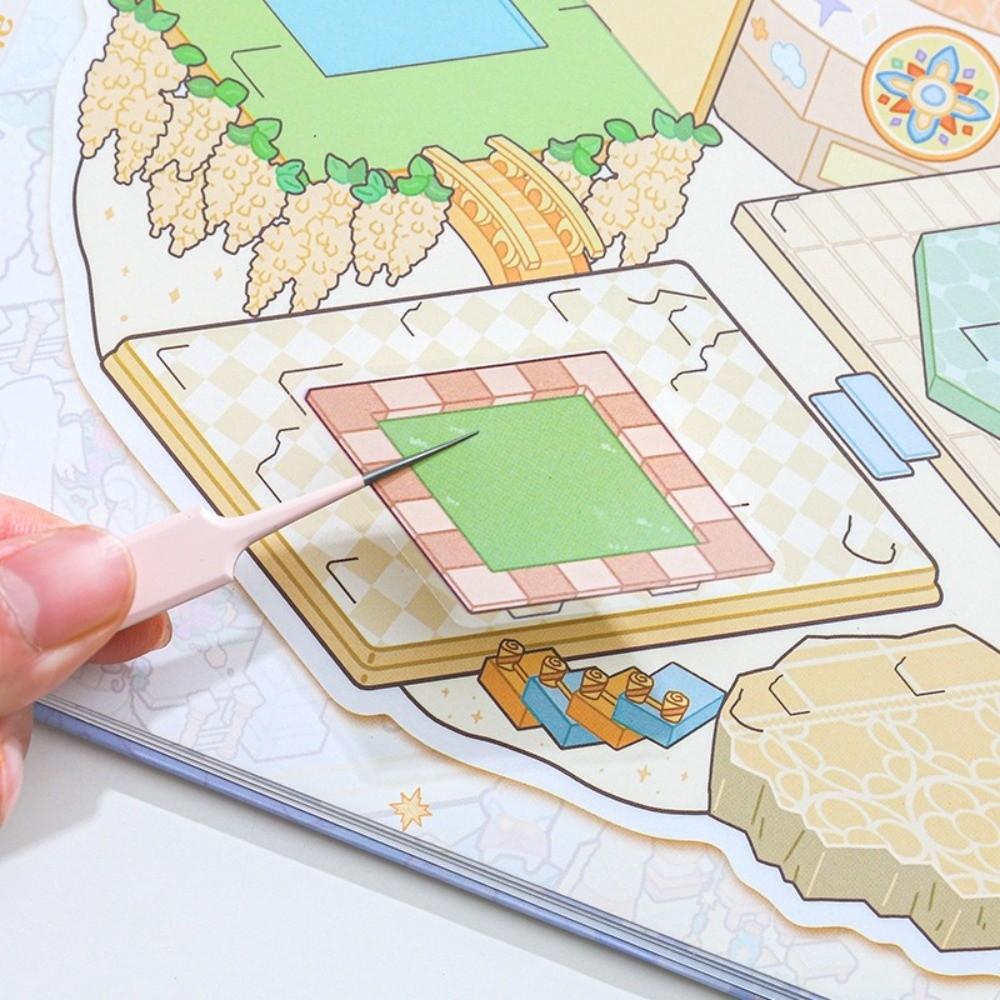 Large Size 3D Scene Sticker Horizontal Stacking Sticker Book Mini Scenery Stickers  Children Gifts