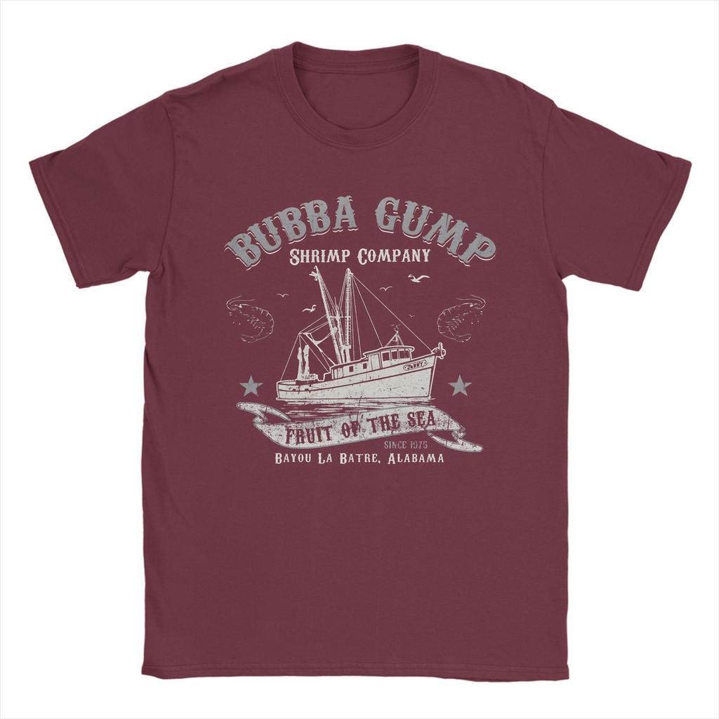 Forrest Gump Bubba Gump Shrimp T Shirt Men 100% Cotton Novelty T-Shirts Alabama Shrimping Tees Short Sleeve Clothing New Arrival