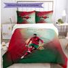 Set Lenzuola Stampate Cristiano Ronaldo 3 Pezzi Copriletto Accogliente Traspirante come Regalo per Inaugurazione Casa o Festa