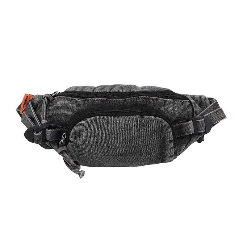Marsupi con Cerniera in Denim 2026 Best Seller Nylon Monocolore Stile Neutro Borsa da Petto Casual Morbida Versatile Semplice Borse a Tracolla