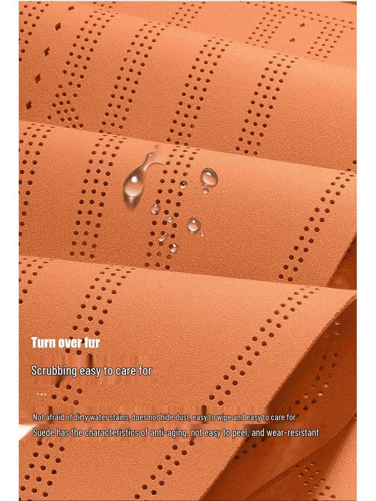 Universal Suede Car Seat Cushion Set for Hongqi HS5/H5 - Breathable, Four Seasons, Three-Piece