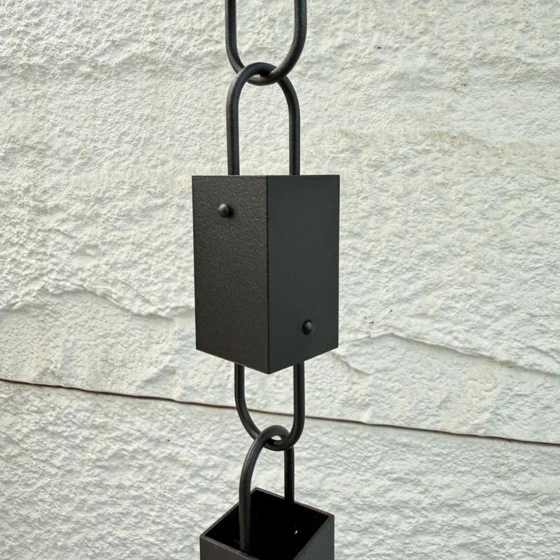 Catena per pluviali con adattatore Tazze rettangolari per catena pluviale Pluviale Grondaia Acqua Espositore per casa Regolazione