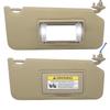 Left Driver Right Passenger Side BEIGH Sun Visor for Accord 2008-2016 PP+FABRIC Material Foldable Design Replaces
