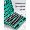 Extended Electric Socket Wrench Set with Large, Medium & Small Hexagonal Air Gun Heads for Auto Repair