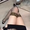 Leopard Print Stockings Stitching Sexy Black Silk Stockings Fishnet Over the Knee Hot Girl Summer