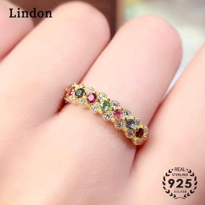 Lindon Classic Copper Alloy Zircon Ring Ladies Jewelry Wedding Promise Party Gift