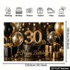 Sfondo fotografico 2D Lusso Nero Oro 30° Compleanno