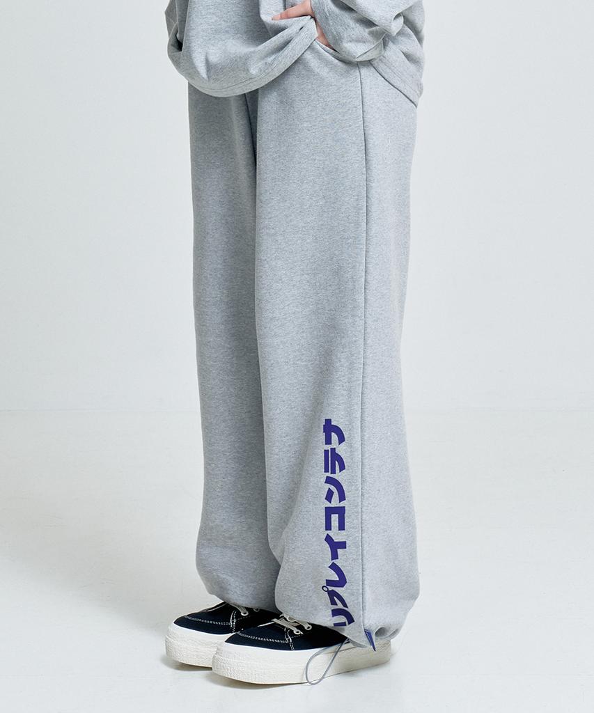 Lipeulleikeonteineo Wide Sweat String Pants (Melange)