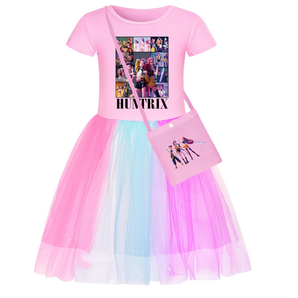 Kpop Hunters Demon Costumes Short Sleeve Star Pattern Children Casual Party